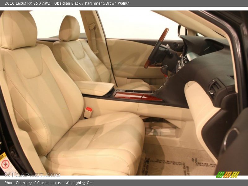 Obsidian Black / Parchment/Brown Walnut 2010 Lexus RX 350 AWD