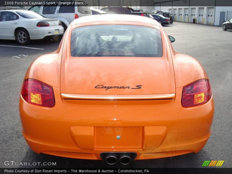 Orange / Black 2008 Porsche Cayman S Sport