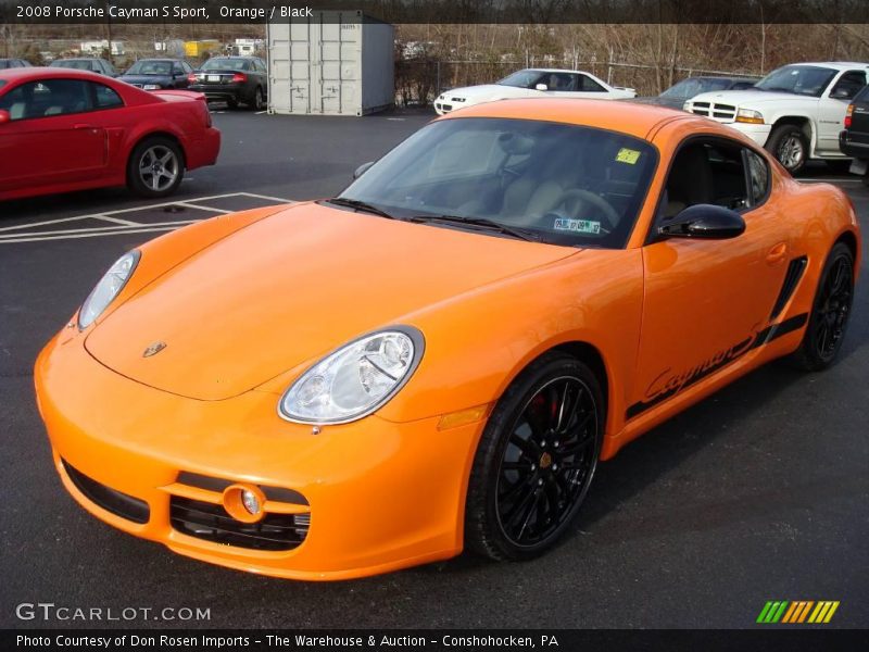 Orange / Black 2008 Porsche Cayman S Sport