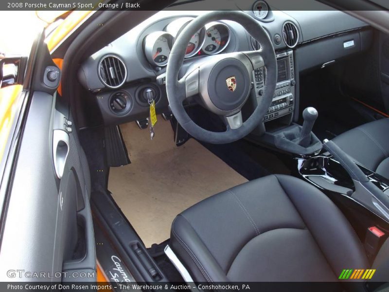 Orange / Black 2008 Porsche Cayman S Sport