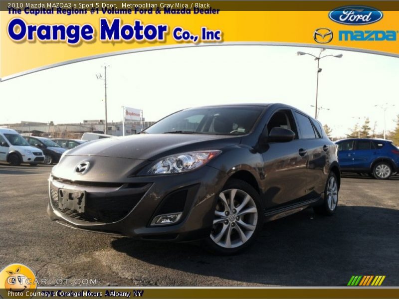 Metropolitan Gray Mica / Black 2010 Mazda MAZDA3 s Sport 5 Door