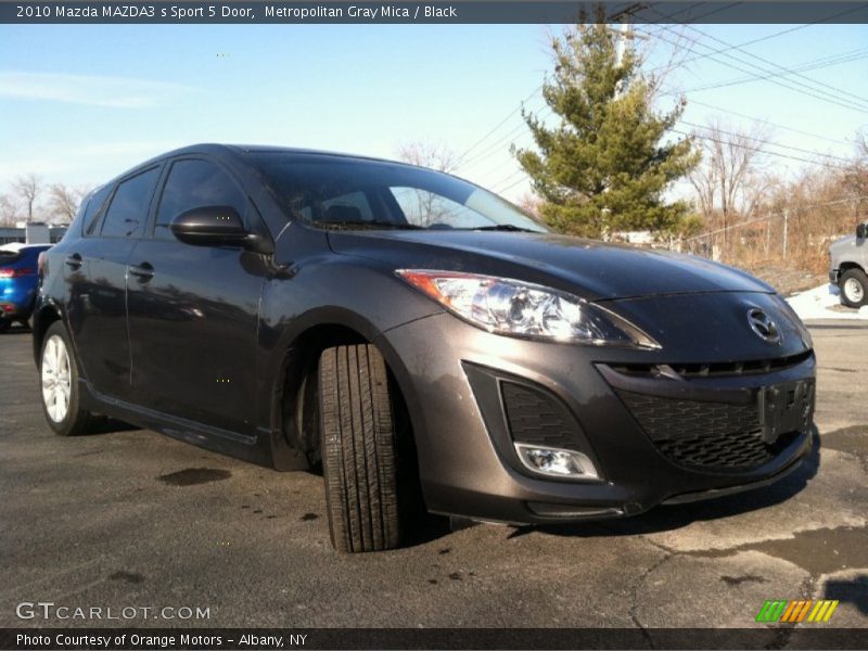 Metropolitan Gray Mica / Black 2010 Mazda MAZDA3 s Sport 5 Door