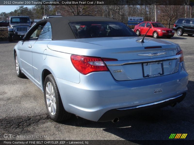 Crystal Blue Pearl Coat / Black 2012 Chrysler 200 Touring Convertible