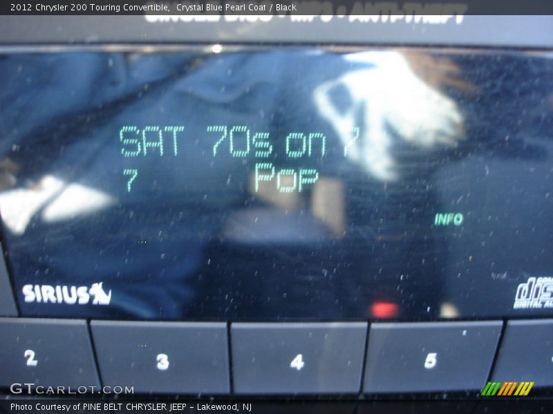 Crystal Blue Pearl Coat / Black 2012 Chrysler 200 Touring Convertible