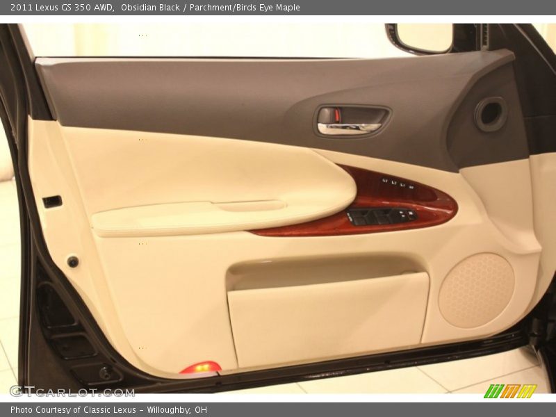 Obsidian Black / Parchment/Birds Eye Maple 2011 Lexus GS 350 AWD