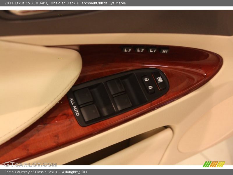 Obsidian Black / Parchment/Birds Eye Maple 2011 Lexus GS 350 AWD