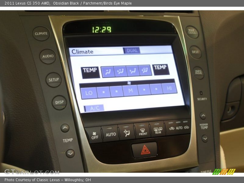 Obsidian Black / Parchment/Birds Eye Maple 2011 Lexus GS 350 AWD