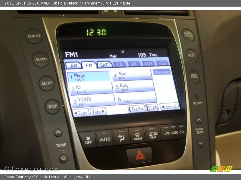 Obsidian Black / Parchment/Birds Eye Maple 2011 Lexus GS 350 AWD