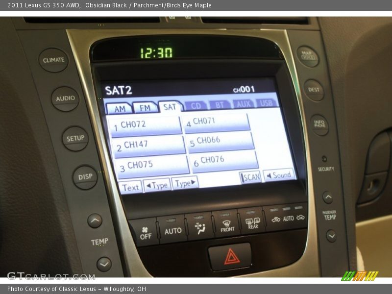 Obsidian Black / Parchment/Birds Eye Maple 2011 Lexus GS 350 AWD