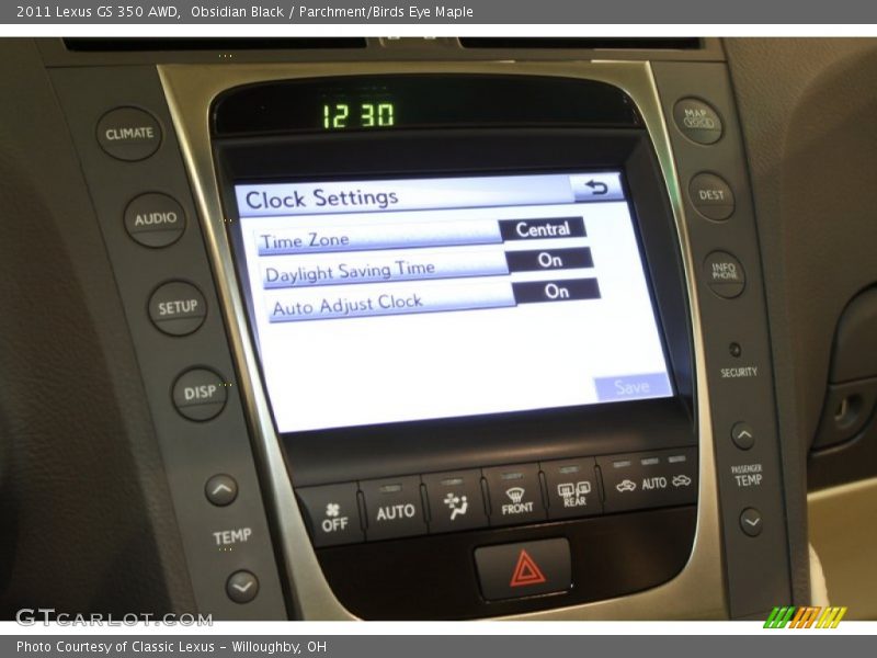 Obsidian Black / Parchment/Birds Eye Maple 2011 Lexus GS 350 AWD