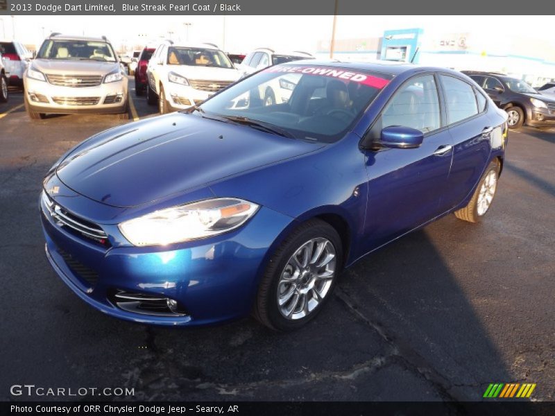 Blue Streak Pearl Coat / Black 2013 Dodge Dart Limited