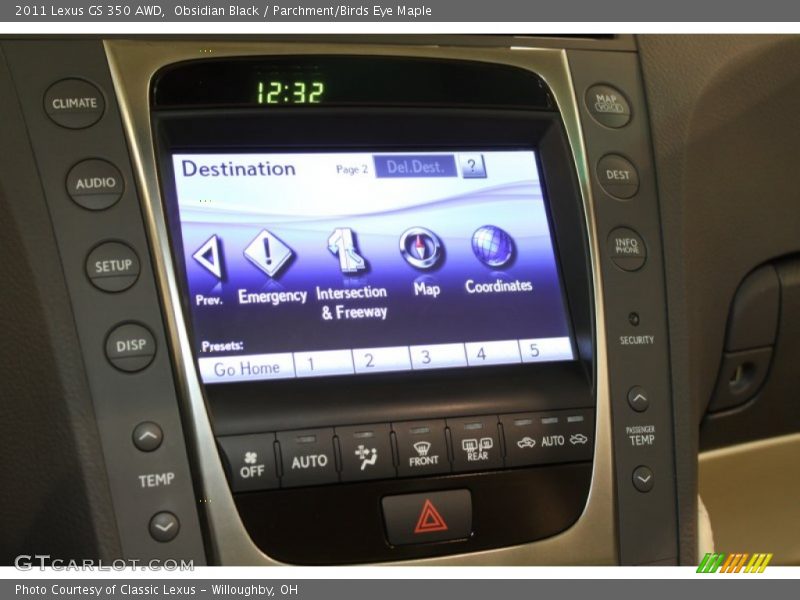 Obsidian Black / Parchment/Birds Eye Maple 2011 Lexus GS 350 AWD