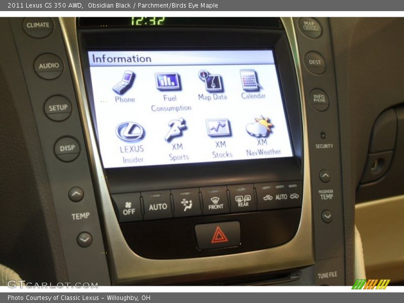 Obsidian Black / Parchment/Birds Eye Maple 2011 Lexus GS 350 AWD