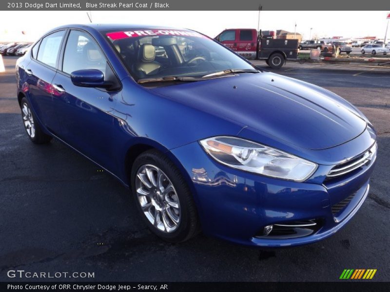 Blue Streak Pearl Coat / Black 2013 Dodge Dart Limited