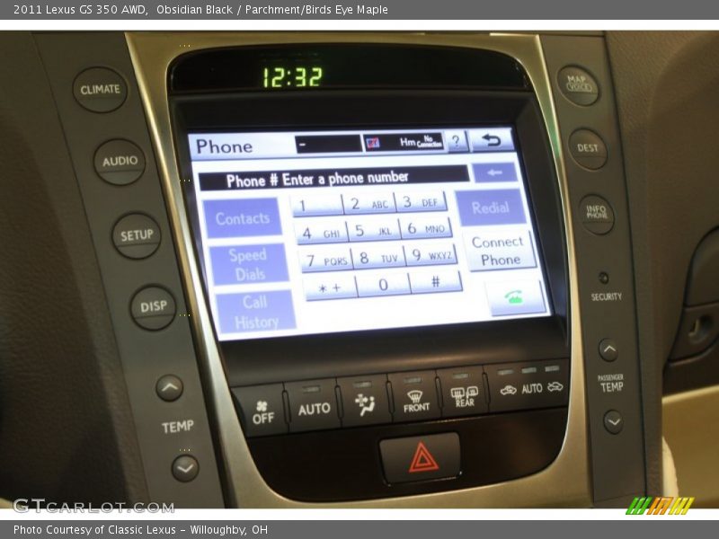 Obsidian Black / Parchment/Birds Eye Maple 2011 Lexus GS 350 AWD