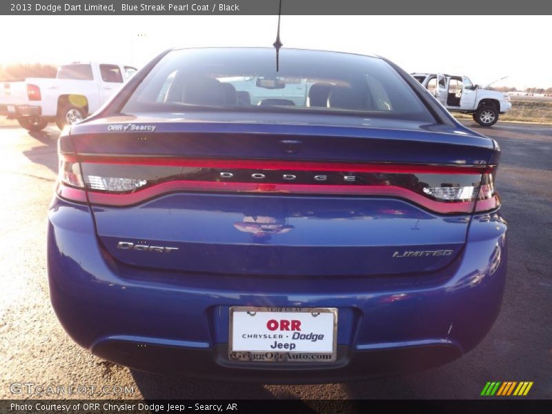 Blue Streak Pearl Coat / Black 2013 Dodge Dart Limited