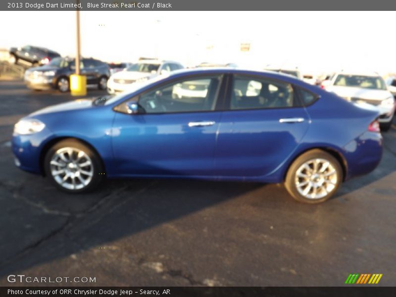 Blue Streak Pearl Coat / Black 2013 Dodge Dart Limited