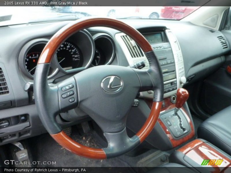 Flint Gray Mica / Black 2005 Lexus RX 330 AWD