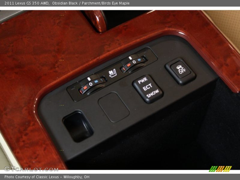 Obsidian Black / Parchment/Birds Eye Maple 2011 Lexus GS 350 AWD