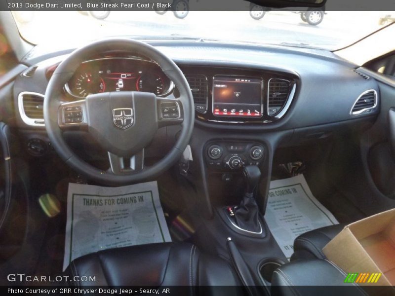 Blue Streak Pearl Coat / Black 2013 Dodge Dart Limited