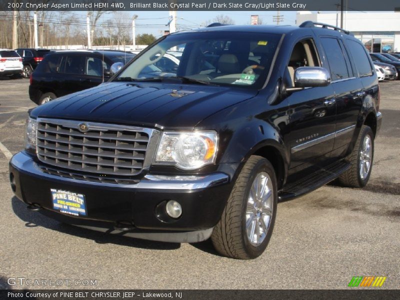 Brilliant Black Crystal Pearl / Dark Slate Gray/Light Slate Gray 2007 Chrysler Aspen Limited HEMI 4WD