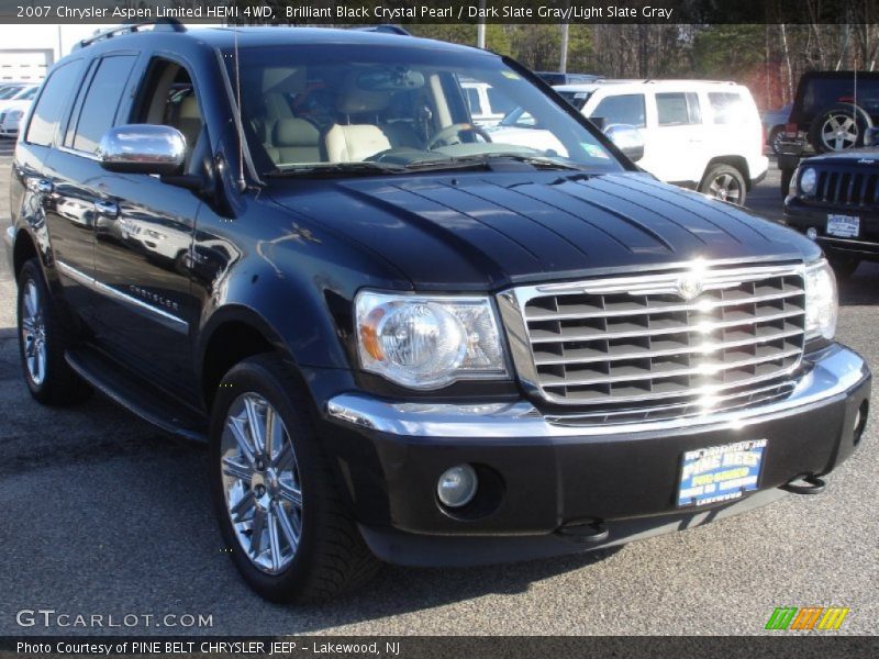 Brilliant Black Crystal Pearl / Dark Slate Gray/Light Slate Gray 2007 Chrysler Aspen Limited HEMI 4WD