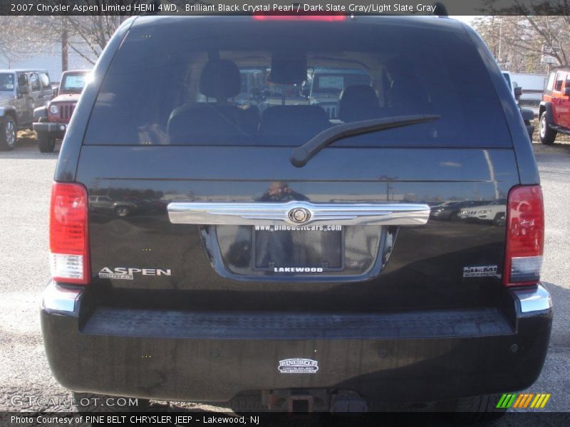 Brilliant Black Crystal Pearl / Dark Slate Gray/Light Slate Gray 2007 Chrysler Aspen Limited HEMI 4WD