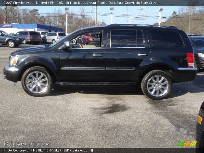 Brilliant Black Crystal Pearl / Dark Slate Gray/Light Slate Gray 2007 Chrysler Aspen Limited HEMI 4WD