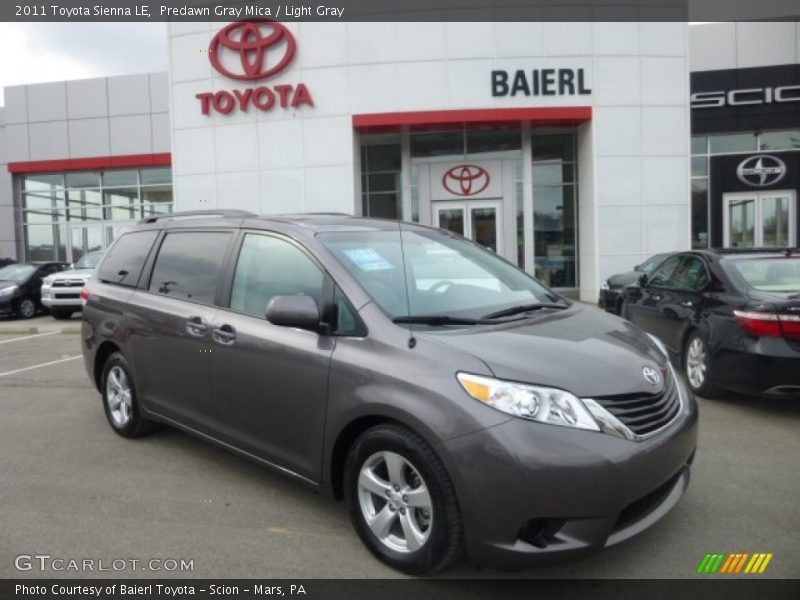 Predawn Gray Mica / Light Gray 2011 Toyota Sienna LE