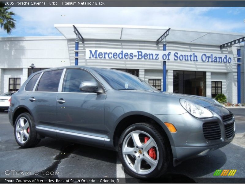 Titanium Metallic / Black 2005 Porsche Cayenne Turbo