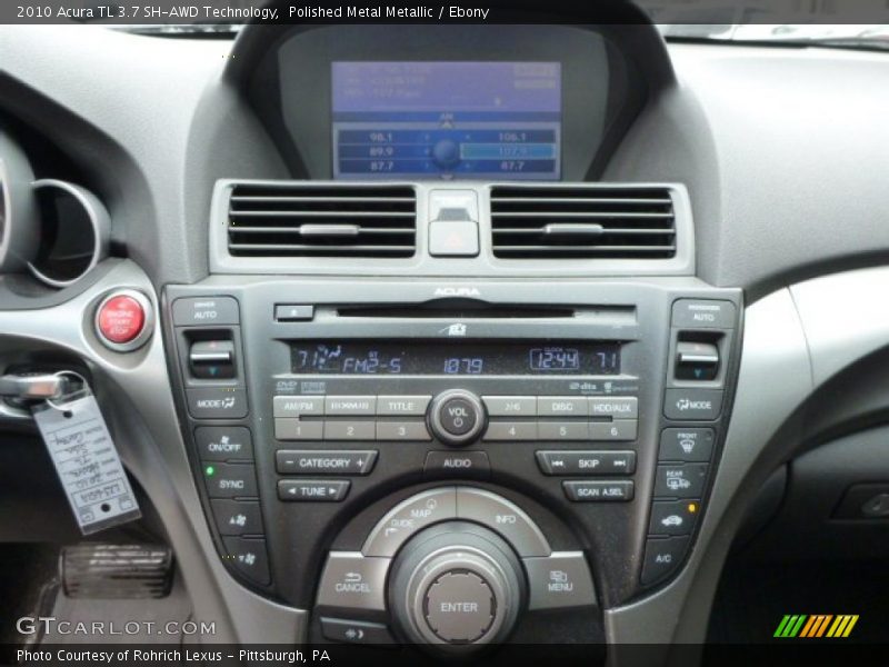Controls of 2010 TL 3.7 SH-AWD Technology
