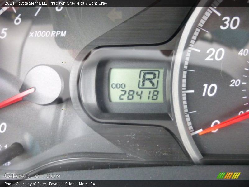 Predawn Gray Mica / Light Gray 2011 Toyota Sienna LE