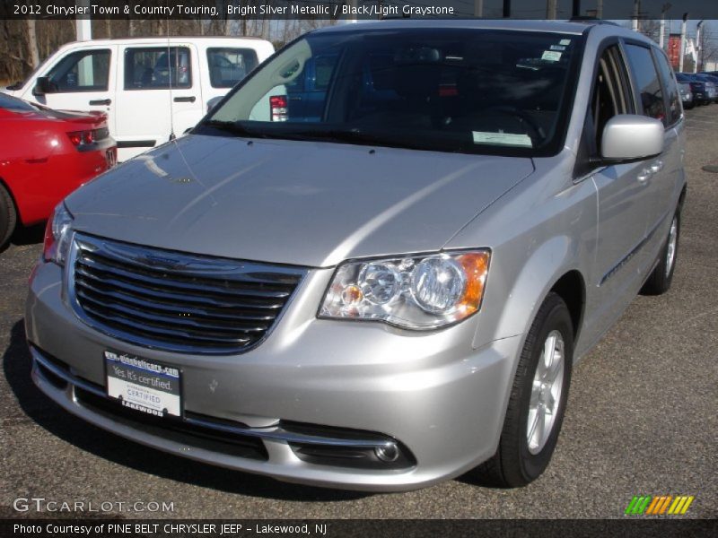 Bright Silver Metallic / Black/Light Graystone 2012 Chrysler Town & Country Touring