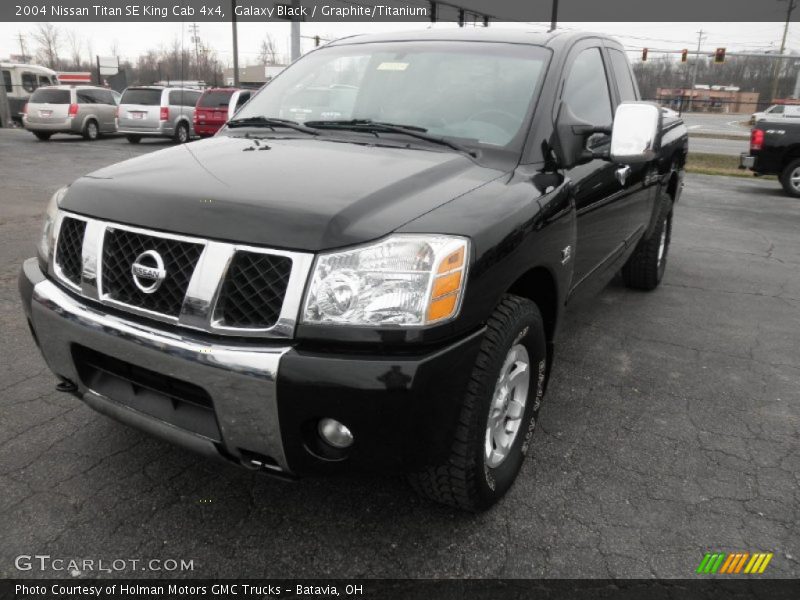 Galaxy Black / Graphite/Titanium 2004 Nissan Titan SE King Cab 4x4