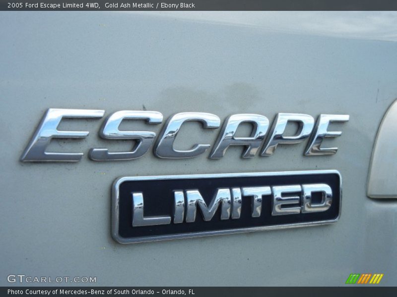 Gold Ash Metallic / Ebony Black 2005 Ford Escape Limited 4WD