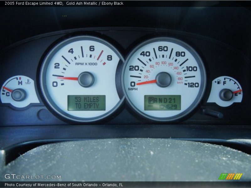  2005 Escape Limited 4WD Limited 4WD Gauges