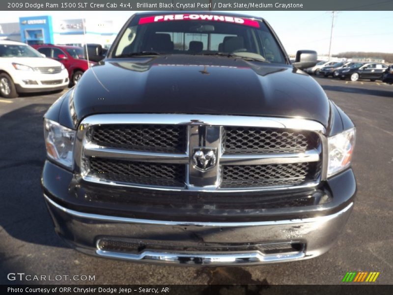 Brilliant Black Crystal Pearl / Dark Slate/Medium Graystone 2009 Dodge Ram 1500 SLT Crew Cab 4x4