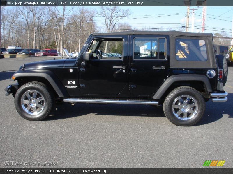 Black / Dark Slate Gray/Medium Slate Gray 2007 Jeep Wrangler Unlimited X 4x4