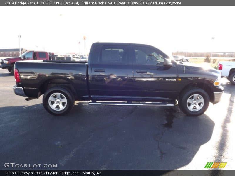 Brilliant Black Crystal Pearl / Dark Slate/Medium Graystone 2009 Dodge Ram 1500 SLT Crew Cab 4x4
