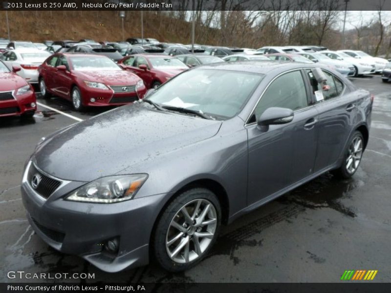 Nebula Gray Pearl / Saddle Tan 2013 Lexus IS 250 AWD