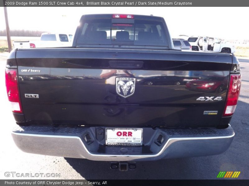 Brilliant Black Crystal Pearl / Dark Slate/Medium Graystone 2009 Dodge Ram 1500 SLT Crew Cab 4x4