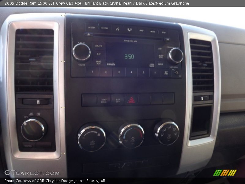 Brilliant Black Crystal Pearl / Dark Slate/Medium Graystone 2009 Dodge Ram 1500 SLT Crew Cab 4x4