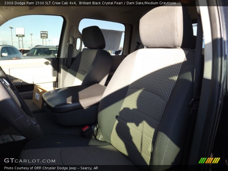 Brilliant Black Crystal Pearl / Dark Slate/Medium Graystone 2009 Dodge Ram 1500 SLT Crew Cab 4x4