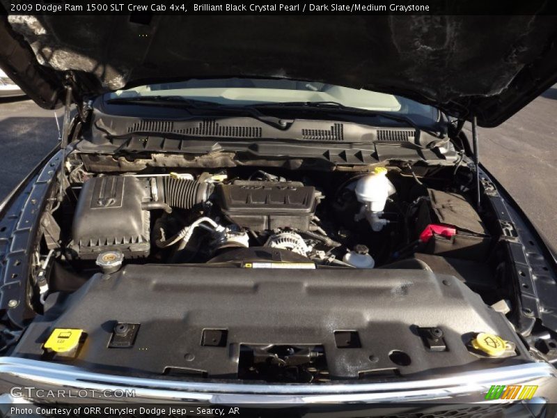 Brilliant Black Crystal Pearl / Dark Slate/Medium Graystone 2009 Dodge Ram 1500 SLT Crew Cab 4x4