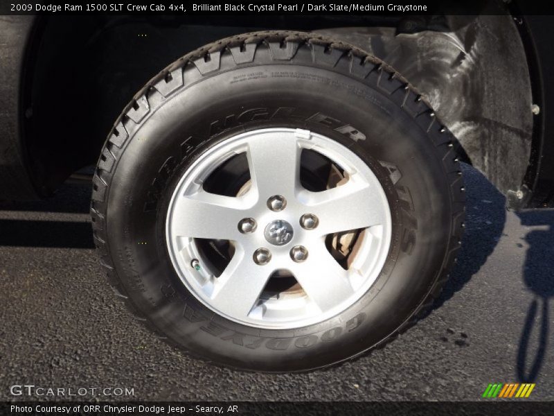Brilliant Black Crystal Pearl / Dark Slate/Medium Graystone 2009 Dodge Ram 1500 SLT Crew Cab 4x4