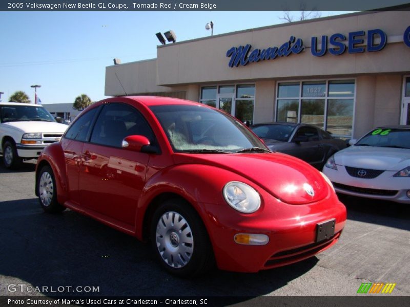 Tornado Red / Cream Beige 2005 Volkswagen New Beetle GL Coupe