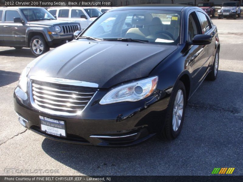 Black / Black/Light Frost 2012 Chrysler 200 Touring Sedan