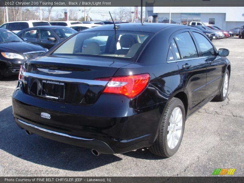 Black / Black/Light Frost 2012 Chrysler 200 Touring Sedan