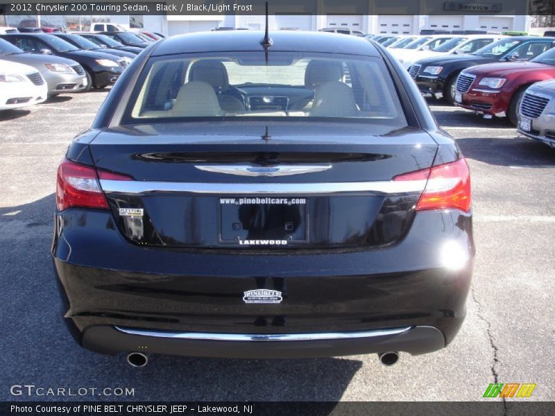 Black / Black/Light Frost 2012 Chrysler 200 Touring Sedan