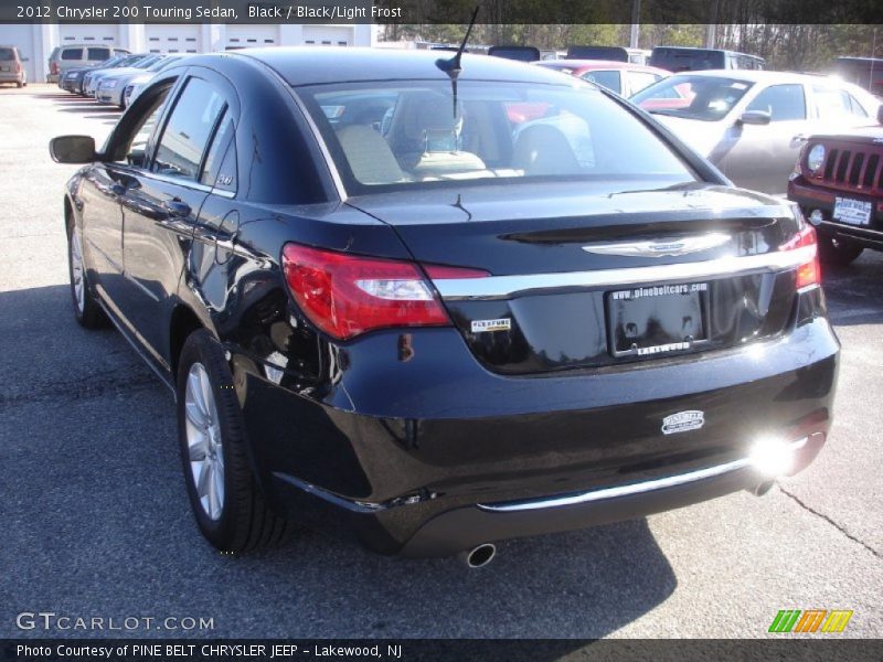 Black / Black/Light Frost 2012 Chrysler 200 Touring Sedan